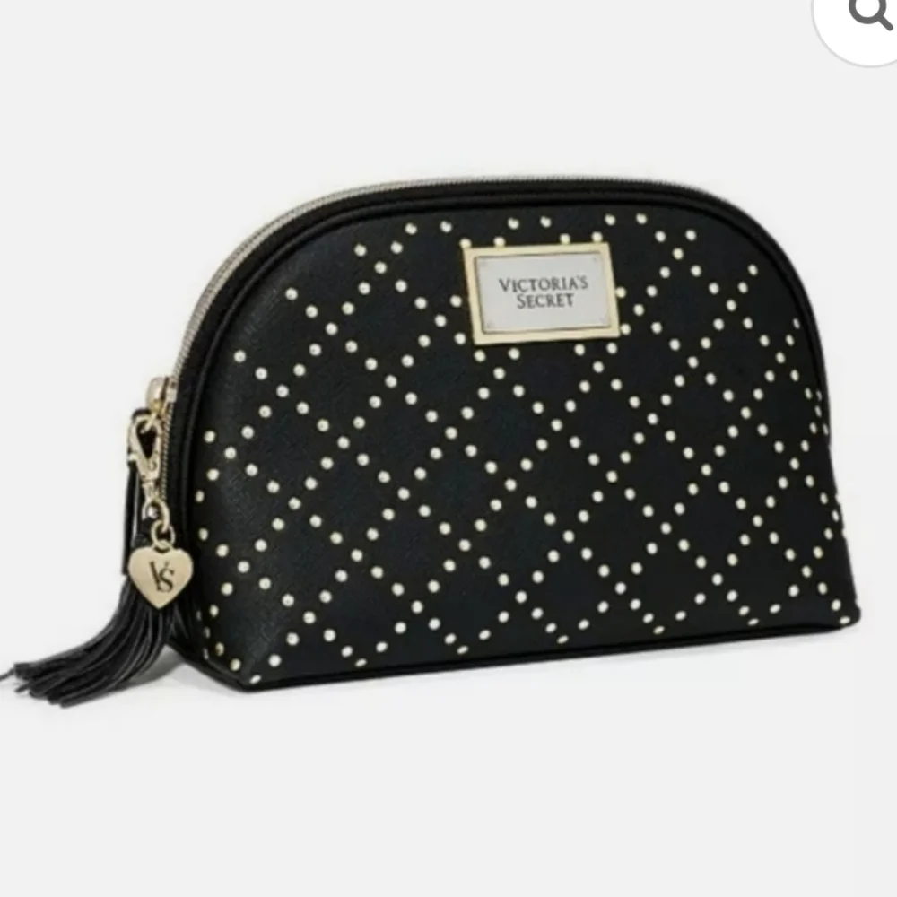 Victoria's Secret Black Studded Cosmetic Bag